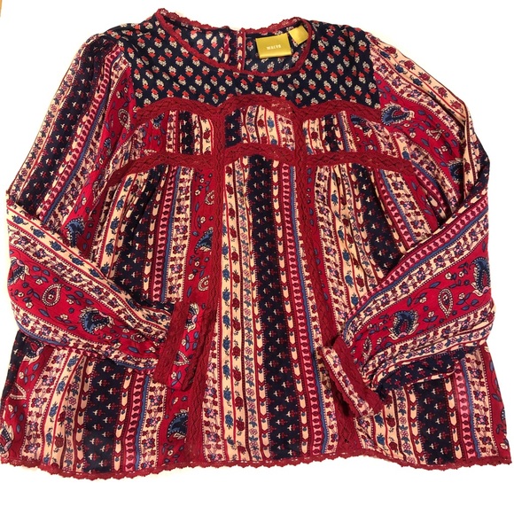 NWT Anthropologie Maeve Gretchen Patchwork Blouse 4 - Picture 11 of 15